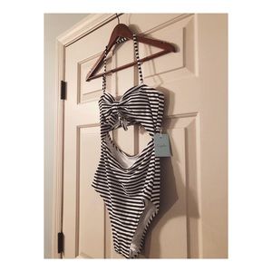 NWT! Striped One Piece.